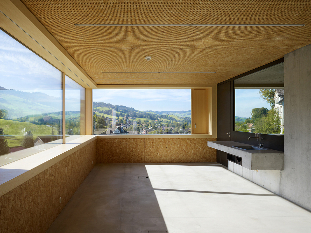 Workshop building Landscheide, Sankt Peterzell / Switzerland. Architecture